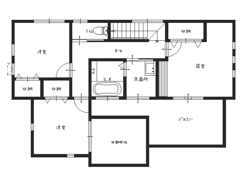 幸せ夢工場　モデルハウス「クオーレ」図面2階