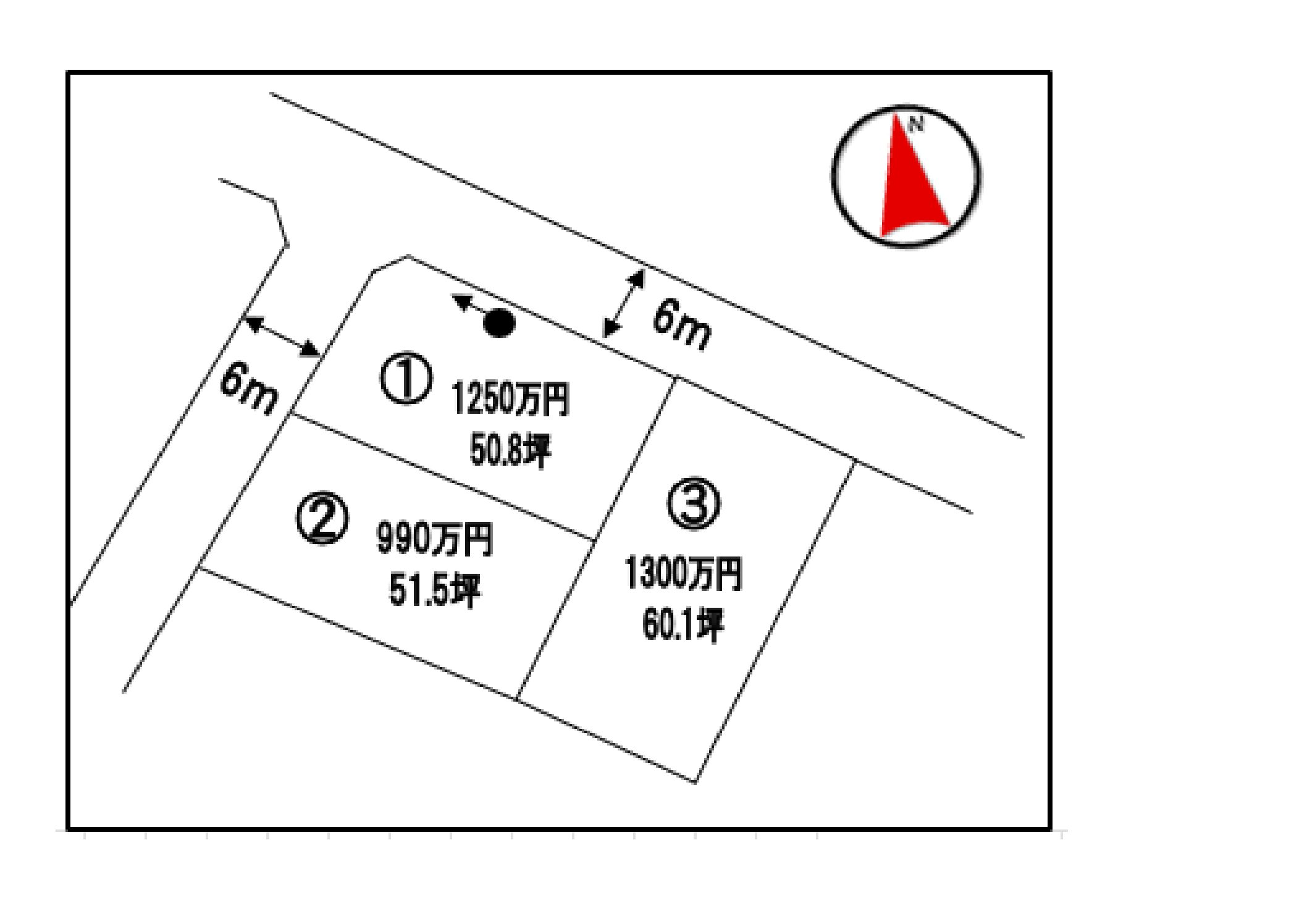 深谷市上柴町東　3区画分譲地