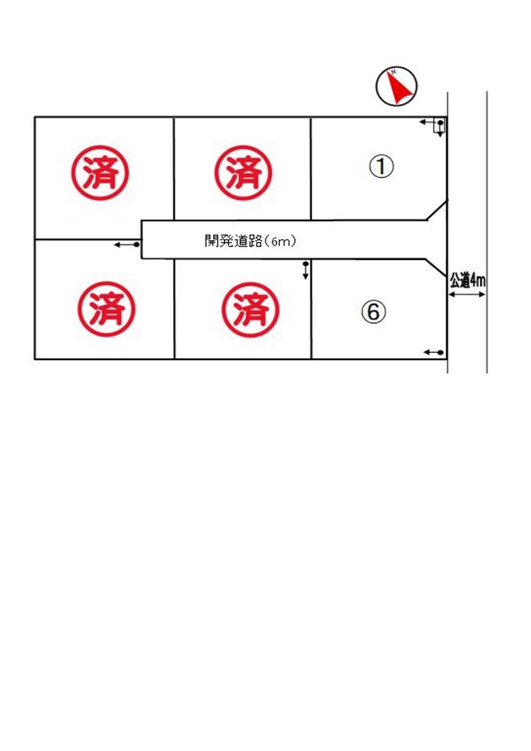 深谷市西大沼　全6区画分譲地