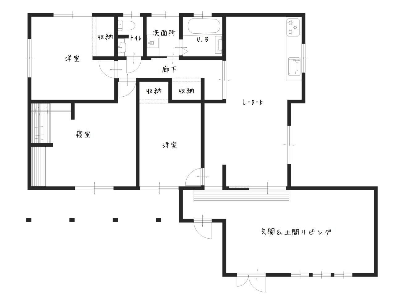 幸せ夢工場／モデルハウス「VINTAGE HOUSE」ヴィンテージ感あふれる平屋図面